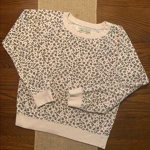 Vintage Havana White and Black Leopard Print Sweatshirt